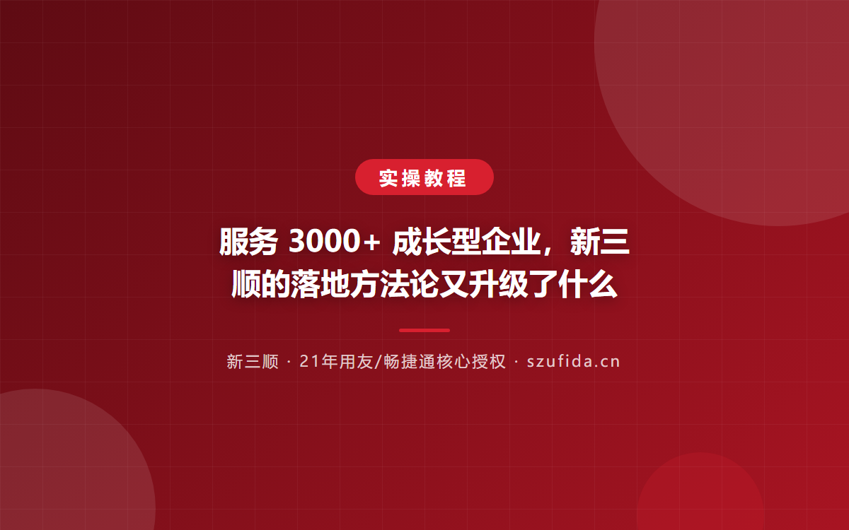服务 3000+ 成长型企业，新三顺的落地方法论又升级了什么
