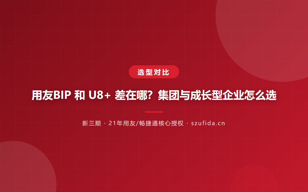 用友BIP 和 U8+ 差在哪？集团与成长型企业怎么选